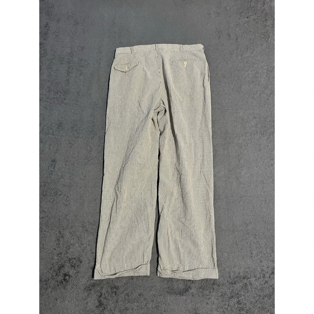 Vintage 80s Polo Ralph Lauren Hickory Stripes Pants Size 36x30 Made In USA